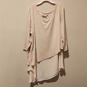 ❤️ INAE COLLECTION ASYMETRIC FLUTTER HEM TOP, XL